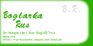 boglarka rus business card